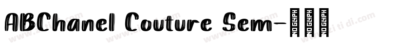 ABChanel Couture Sem字体转换